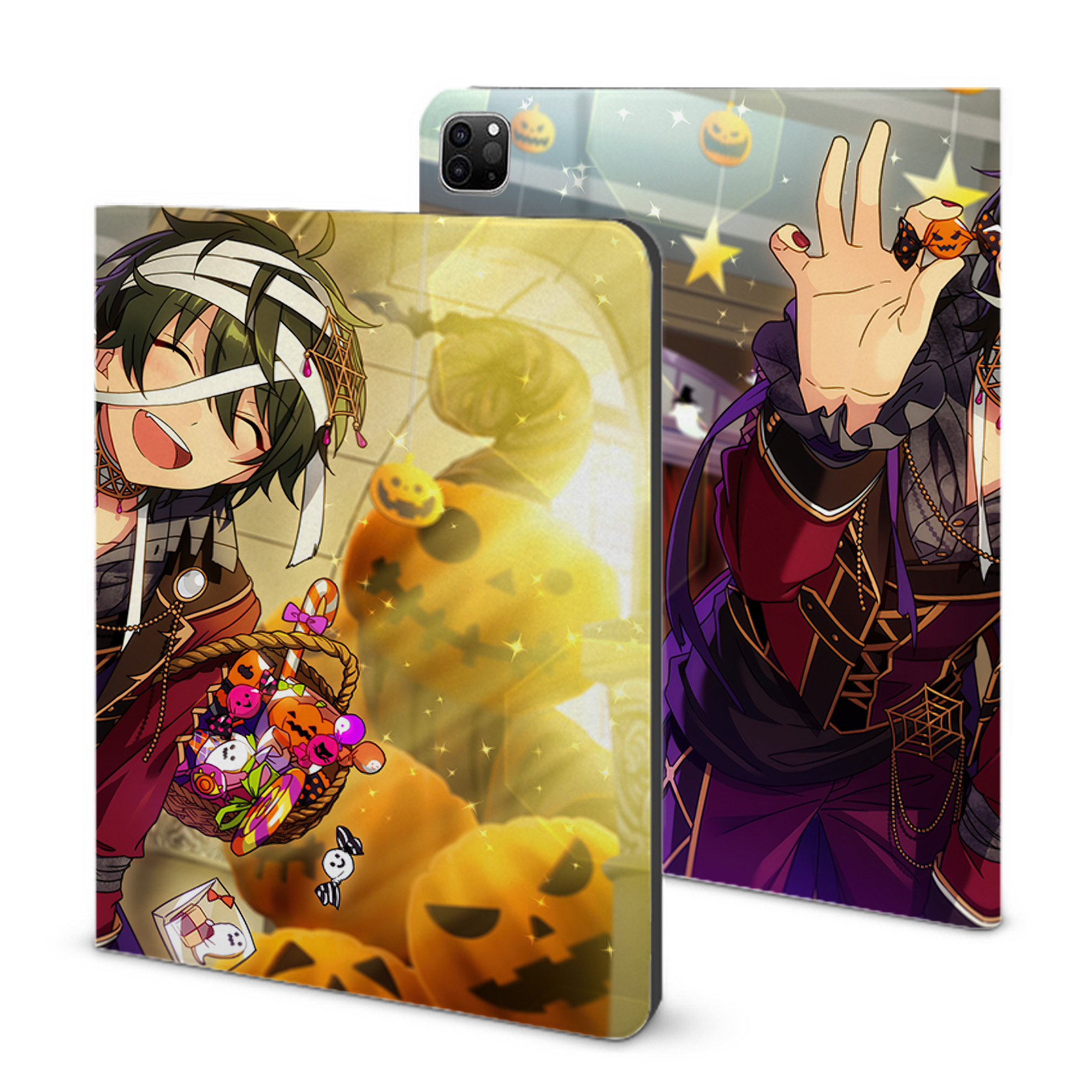 （画像用） あんさんぶるスターズ! Ensemble Stars IPad ケース ブック型 PUレザー TPU 耐衝撃 軽量 薄型 ペン収納なし 全面保護 IPad 各モデル対応